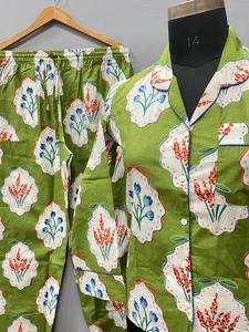 Women's Pure Cotton <b>Pyjamas</b> Set Breathable Lounge Wear Including Pants Shirt Soft Night Suit Plus Size Bridesmaid SwimWear - Product Image 2