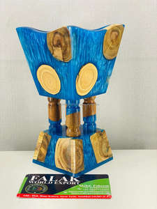 New Arrival Home Fragrance Incense Burner Wood and Epoxy Resin <b>Bakhoor</b> for Ramadan Arabic <b>Oud</b> Burner for Aromatic Use By FWE - Product Image 2