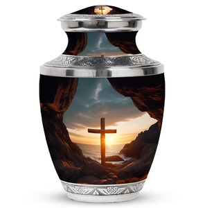 Urne funéraire décorative pour cendres humaines, urne commémorative pour cendres de Jésus, urne de crémation pour cendres, symbole de repos éternel, souvenir décoratif. - Product Image 1