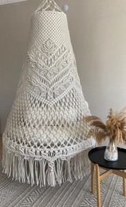 Hanging chair, Macrame Round Swing, hängesessel, Swing chair, hanging chair indoor, Macrame chair, chair hanging indoor <b>hammock</b> - Product Image 4