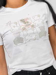 T-shirt décontracté pour femme de haute qualité, personnalisable, imprimé, coupe ajustée, col rond, manches courtes, grande taille, respirant, séchage rapide, 100% coton - Product Image 3