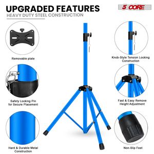 ท้องฟ้าสีฟ้าแบบปรับได้1PK Eco Sky Blu WOB ใช้งานหนัก PA DJ Studio จอมอนิเตอร์ Mount เข้ากันได้กับเสียงแทรก35มม. - Product Image 2