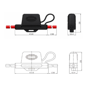 Portafusibles en Línea para Fusibles ATP |   Automotriz |   Piezas PTT |   Terminal de Latón con Cuerpo de PVC de 30A Máx., Cable UL1015 de 12 AWG - Product Image 1