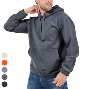 Sweat-shirts à capuche pour hommes de haute qualité, respirants, en coton, pour l'hiver, styles décontractés, fabricant OEM premium, teinture unie. - Product Image 2