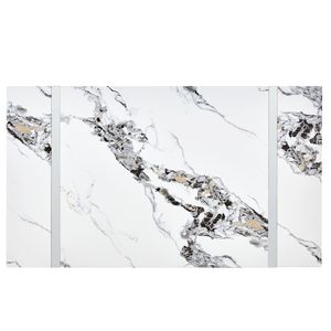 Tavolo da Pranzo Moderno Rettangolare in Finto Marmo da 55 Pollici per 4 Persone, per Casa, Ufficio e Soggiorno - Product Image 4