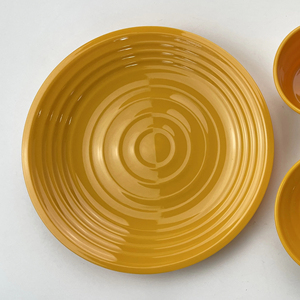 [Vente directe d'usine] Résine PGT fabriquée à Taïwan, résistante. Couverts durables et élégants - Assiette jaune soleil - Product Image 1