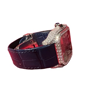 Relojes de Cuarzo de Alta Calidad para Hombre, Estilo Hip Hop, con Incrustaciones de Moissanita Rosa Antigua, Diamantes Claros, Correa de Acero Inoxidable - Product Image 1