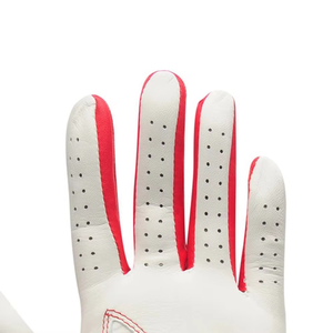 Guante de Golf Blanco de Dedo Completo, Cuero PU Transpirable, Cierre de Velcro, Unisex, Ropa Deportiva, Marca Personalizada NSL-343 - Product Image 5