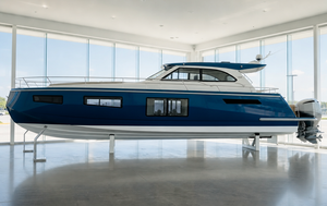 Yacht sportif en aluminium UBI 1110 personnalisé de 11 m pour 10 passagers, moteur hors-bord de 300 CV, télécommande, sondeur de poissons, observation panoramique, patrouille - Product Image 2