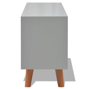 Buffet en MDF gris de 39.4 \ "x 11,8 \" x 19,7 \ "Solution de rangement élégante - Product Image 6
