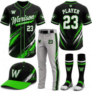Sublimation Softball Training Uniform Set 100% Polyester Adult's Sportswear Baseball Team Uniform Kit - Product Image 2