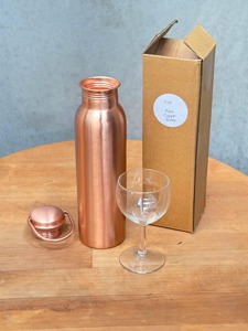 Bouteille d'eau en cuivre avec logo personnalisé, bouteille d'eau en cuivre personnalisée, finition laquée, bouteille d'eau en cuivre en gros - Product Image 6