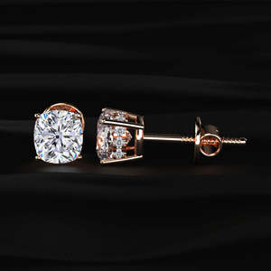 2 Carat Cushion Cut Moissanite Stud <b>Earrings</b> Hidden Halo Solitaire Studs 4TCW VVS Colorless Wedding Bridal Jewelry Gift Women - Product Image 4