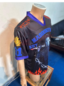 เสื้อยืดแฟชั่นสตรีทแวร์ทรงโอเวอร์ไซส์ สไตล์สปอร์ต ขายส่ง เสื้อยืดฮิปฮอปตาข่ายสำหรับเด็กผู้ชาย 100% โพลีเอสเตอร์ - Product Image 4