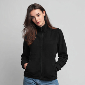 Chaqueta de Forro Polar Sólido para Mujer, Cuello Alto, Antiestática, Forro Polar Sherpa, Cortavientos, Abrigo de Invierno y Otoño para Mujer, Chaqueta de Forro Polar Suave - Product Image 6