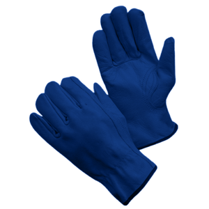 Gants de conduite en cuir grainé beige avec paume renforcée et bordure verte, résistants à l'abrasion, gants de sécurité pour le travail, directement de l'usine - Product Image 2