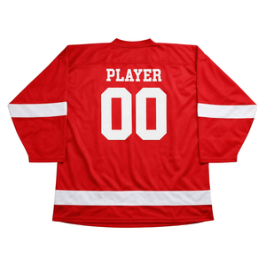 Custom Red Sublimation Ice Hockey Jersey Teamname Pro Hockey Uniform Breathable Mens Athletic Hockey Shirt <b>Elite</b> Performance - Product Image 2