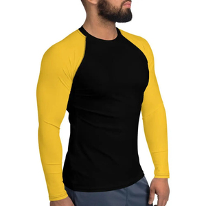 Rashguard MMA Homme Manches Longues de Qualité Supérieure, Bicolore, Respirant, Anti-Bactérien, UPF50+, Personnalisable IAC-MRG-12248 - Product Image 1
