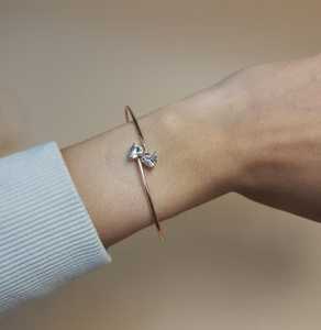 Brazalete de Diamante Cultivado en Laboratorio con Forma de Corazón de 1 Quilate, Oro de 18K para Mujer |   Pulsera de Diamantes de Lujo de Moda con Certificación IGI |   Aniversario - Product Image 2