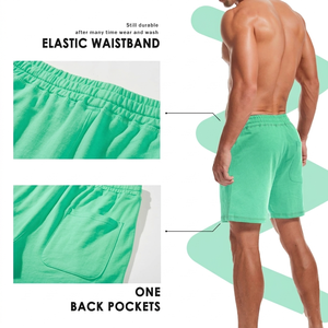 กางเกงขาสั้นเทอร์รี่ลำลองสไตล์สปอร์ตสำหรับผู้ชาย แห้งเร็ว เอวยางยืดสูง ระบายอากาศดี มีกระเป๋าเก็บของ ทรงหลวมใส่สบาย เหมาะสำหรับเล่นโยคะ - Product Image 3