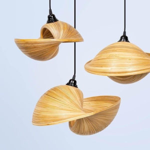 Handmade Bamboo Wicker Indoor Hanging Lamp Shades Elegant Dining Room Chandelier Pendant <b>Light</b> For Hotel Home Decoration - Product Image 5