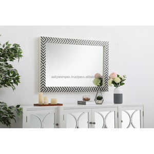 AALIYAN IMPEX lujo resina pared espejo marco elegante flor patrón madera decorativo baño espejo mejor Vintage precio barato - Product Image 5