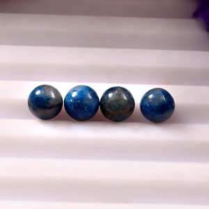 ลูกบอลอะซูไรต์ธรรมชาติขนาด 10 มม. รูปทรงกลมเรียบ คริสตัลบำบัด ลูกแก้วอัญมณีสำหรับทำเครื่องประดับ ขายส่งจำนวนมาก - Product Image 1