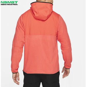Sweat-shirt chaud pour homme à capuche zippé intégral, coupe classique, avec ourlets côtelés larges, en mélange de coton épais et rembourré, idéal pour l'extérieur - Product Image 2
