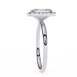 Bague de fiançailles classique Halo 2 carats en diamant de laboratoire taille radiant, or 14 carats, rapport IGI, diamant VS1 E pour anniversaire et mariage - Product Image 6
