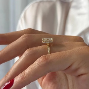 Elegant Design Lab Grown 3 CT Cushion Cut <b>Diamond</b> <b>Ring</b> in 14k Yellow Gold Women's Wedding Engagement <b>Ring</b> IGI Certified - Product Image 2