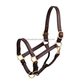 Patrón de Carreras de Caballos Accesorios ecuestres Cabestros de cuero de caballo ajustables Collares de cabeza al precio más barato a granel en La India - Product Image 6