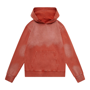 Sweat-shirt à capuche pour homme en tissu polaire premium, délavé à l'acide, coupe décontractée, finition vintage et design confortable - Product Image 1