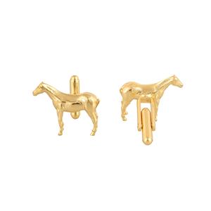 Mancuernillas de Lujo con Diseño de Caballo Chapadas en Oro para Hombre, Accesorios para Camisa Formal, Regalo de Boda o Negocios, Juego de Mancuernillas Ecuestres - Product Image 3
