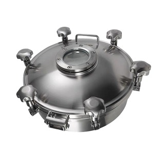 RMI HSARSG011 DN200 Trappe de visée sanitaire en acier inoxydable 304 poli haute pression, résistante à la corrosion, avec verre de visée NPT 450mm pour réservoir - Product Image 1