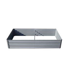 6x3x1ft Galvanized <b>Large</b> Metal <b>Planter</b> Box Silvery Raised <b>Garden</b> Bed Outdoor <b>Planter</b> <b>for</b> Gardening Vegetables Fruits Flowers - Product Image 1