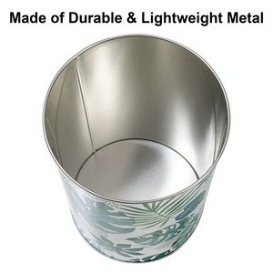 Cubo de basura con estampado de hojas, perfecto para el uso diario en el hogar, cocina y baño, elegante y moderno, cesto de basura decorativo de la India. - Product Image 5