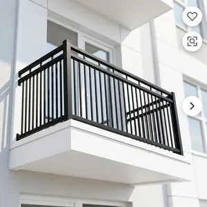 Barandillas minimalistas de acero para balcones, montadas en la pared, resistentes al óxido, para uso en balcones exteriores. - Product Image 5