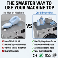 Tapis en silicone imperméable et lavable pour la protection du dessus de la machine à laver et du sèche-linge