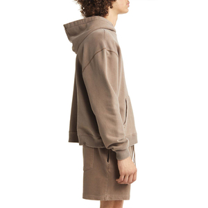 Nueva Llegada Conjunto de Sudadera con Capucha y Pantalones Cortos de Felpa con Lavado Ácido para Hombre, Invierno, Alta Calidad, Talla Personalizada, Estampado, Tallas Grandes, Venta al Por Mayor - Product Image 2