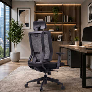 Chaise de bureau ergonomique en acier réglable 3D KINSHA, modèle MXA-01, avec accoudoirs au design moderne pour la maison et la chambre à coucher - Product Image 1