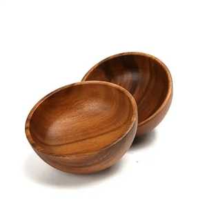 Bols en bois faits à la main, ronds, artisanaux, rustiques, décoration d'intérieur, durables - Product Image 2