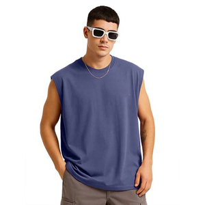 Camisetas sin mangas personalizadas para hombre, 100% algodón, ajuste muscular, sin costuras, para entrenamiento, precio económico, gran oferta, camisetas sin mangas personalizadas para hombre de alta resistencia - Product Image 6