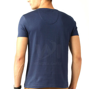 T-shirt col V pour homme, 100 % coton, imprimé sur mesure, coupe ample, matière légère et résistante, idéal pour l'été. - Product Image 2