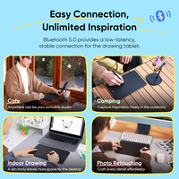 Tablette graphique XP-PEN Deco 7W V2, tablette de dessin numérique sans fil pour la peinture, la conception, l'apprentissage en ligne et les conférences en ligne
