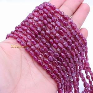 Luxury 6 Layered Natural <b>Ruby</b> Red Cabochon Beads GIA Certified 866CT Spiritual Necklace Women Handmade Fashion Jewelry - Product Image 3