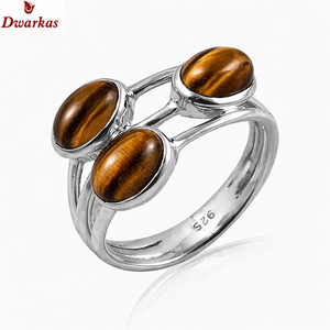 Trendy handmade classic 925 sterling silver <b>turquoise</b> three gemstone <b>ring</b> for men fashion parties gift jewelry ready stock - Product Image 5