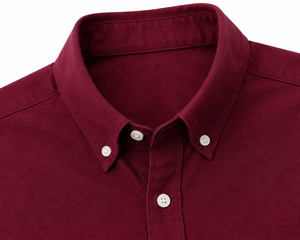 Classic Button <b>Down</b> Men's Formal Solid Color Knitted Cotton Oxford Short Sleeve Shirt - Product Image 3