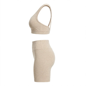 Conjunto de sujetador deportivo personalizado para mujer, sin aros, transpirable, sin costuras, de 2 piezas, deportivo, para todas las estaciones, lavable a máquina - Product Image 5