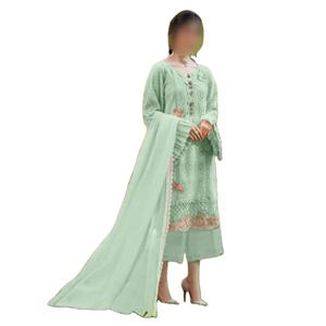 ชุดเดรสสัลวาร์ คามีซ ผ้าไหมลอน ดีไซน์เนอร์ แบรนด์ WS INTERNATIONAL สำหรับผู้หญิง สไตล์ปากีสถาน อินเดีย ทรงตรง  ชุดส่าหรีแบบดั้งเดิม ขายดีช่วงเทศกาลอีด - Product Image 1