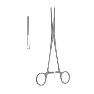 Pinza aórtica COOLEY-BAUMGARTEN con mandíbulas ligeramente curvadas y vástago de 6.4 cm de longitud, longitud total de 19.1 cm, ZETOMEDPRO - Product Image 5